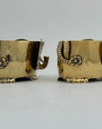 Vintage Brass Elephant Cachepots- A Pair
