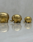 Vintage Brass Elephant Family-A Set of Three