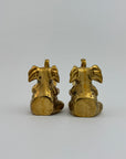 Vintage Brass Elephants Bookends-A Pair