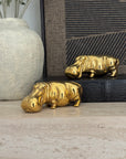 Vintage Brass “House Hippos” – Pair of Brass Figurines