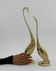 Vintage Brass Cranes-A Pair