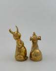 Vintage Brass Romeo and Juliet Pigs-A Pair