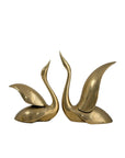 Vintage MCM Brass Swans-A Pair