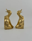 Vintage Brass Duck Bookends-A Pair