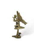 Vintage Brass Fairy on A Mushroom