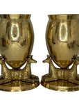 Pair of Vintage Brass Giraffe Dry Floral Vase/Planters