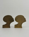 Rare Mid-Century Modern Brass Kissing Profile Sculptures-A Pair