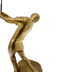 Vintage Brass Golfer in Swing Pose – Andrea by Sadek Collection