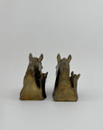 Vintage Brass Horse Head Mother and Foal Bookends-A Pair