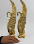 Vintage Brass Swans-A Pair