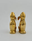 Vintage Brass Moon Gazing Bunnies-A Pair