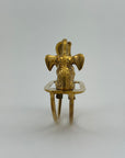 Vintage Brass Figurine of Elephants Enjoying a Tennis Match on a Teeter-Totter