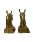 Large and Heavy Vintage Brass Horse Head Bookends – Handcrafted in Korea (Pair)