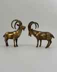Vintage Brass Ibex Goat Sculptures – Pair-G.O.A.T Wedding Gift for Power Couple