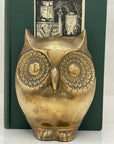 Vintage Brass Owl Bookends-A Pair