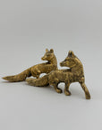 Vintage Brass Foxes- A Pair