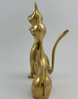 Vintage Brass Cats with Bow tie-A Pair