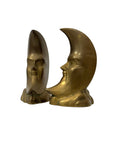 Small Vintage Brass “Man in the Moon” Figurines – Set of 2