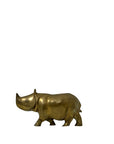 Vintage Brass Rhinoceros – Mid-Century Modern Safari Sculpture | Brass Figurine