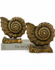 Pair of Vintage Brass Shell Bookends – Coastal Luxe Hollywood Regency