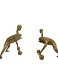 Vintage Brass Workout Frogs-A Pair