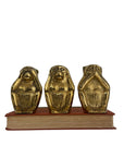 Vintage Brass wise Monkeys- A Set of Three