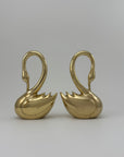 Vintage MCM Brass Swans- A Pair