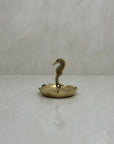Vintage Brass Seahorse Ring Dish