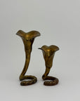 Vintage Brass Tulip Candlestick Holders-A Pair