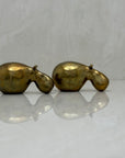 Small Vintage Brass Hippos-A Pair