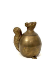 Vintage Brass Squirrel Trinket Container