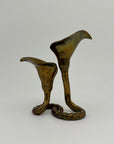 Vintage Brass Tulip Candlestick Holders-A Pair