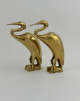 Vintage Brass Heron Birds-A Pair
