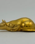 Vintage Brass Cat Figurine