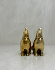 Vintage Brass Moon Gazing Bunnies-A Pair