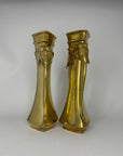 Pair of Heavy Vintage Brass Elephant Vases