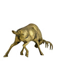 Vintage Brass Stag with Antlers – Hollywood Regency Mid-Century Style