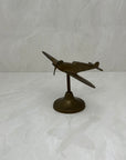 Vintage Brass Airplane on Stand