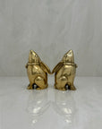 Vintage Brass Moon Gazing Bunnies-A Pair