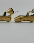 Pretty Brass Ballerina Slippers -A Pair