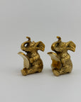 Vintage Brass Elephants Bookends-A Pair
