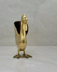 Vintage Brass Duck Planter
