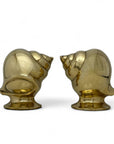 Vintage Brass Shell Bookends-A Pair