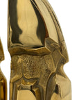 Mid-Century Modern Brass Gazelle Sculptures – Abstract Antelope Bookends