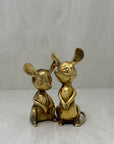 Vintage Brass Mice-A Pair