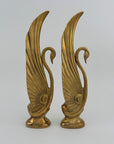 Vintage Brass Swans-A Pair by Dolbi Cashier