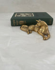 Vintage Brass Stylized Fox Figurine
