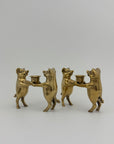 Vintage Brass Pig Candleholders-A Pair