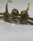 Vintage Brass Dragonfly Candleholders - A Pair
