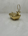 Vintage Brass Antelope Trinket Box